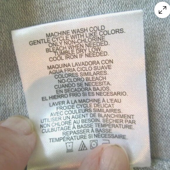 Ellen Tracy GRAY viscose nylon Cardigan Duster Drop Shoulder Pockets M worn once - Picture 8 of 8